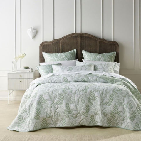 Bianca Eden Sage Jacquard Bedspread Set Queen V442-BCA-BEDSPREAD-EDEN-SAGE-QS