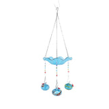 Hummingbird Feeder Bird Bath Outdoors 2 In 1 Hanging Solar Bird Bath Fountain with 3 Feeder Pots V1294-YM0901-3111240133311