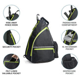 Black Pickleball Bag Backpack - Portable Paddle Bag for Pickleball, Tennis and Outdoor Sports with V888-ELOSUNG57039
