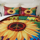 Floral Sunflower Comforter Set, King Size, Quilted Bedding with Pillowcases V745-MAB010677AJ3