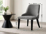 Artiss Dining Chairs Set of 6 Linen Fabric Grey BA-TW-V17-DIN5901-GYX6