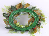 Front Door Artificial Wreath with Red Berry Eucalyptus Leaves Pinecone for Holiday Farmhouse Wedding V1294-YM0901-240820HL03-1