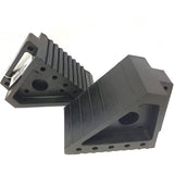 1Pc Heavy Duty Black Rubber Wheel Chock with Non Slip Bottom for Vehicle V1192-AZ-W-27192