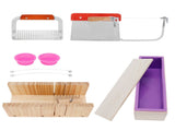 9PCS/Set 1200ml Silicone Soap Molds Kit Wood Bread Cutter DIY Soap Making Cutting Tool V1294-YM0901-3118210069211