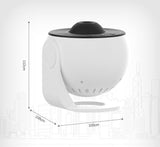 White USB Powered Galaxy Star Projector and Earth Globe Night Light with 12 HD Space Films, 1H / 2H V888-ELOSUNG52656