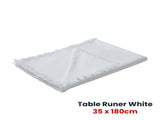 Vintage Design Homewares Gypsy White Washed Linen Cotton Table Runner 35 x 180cm V442-HIN-TABLER-GYPSYLINENCOTTON-WHITE-RE