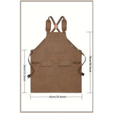 Woodworking Apron for Men, Shop Apron Waxed thick Canvas Work Apron , Heavy Duty Wood Working V1366-AZ2-W-00764