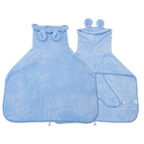 Pet Bathrobe Hooded Quick Dry Blue - L V1263-JX-7983-4