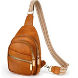 Faux Leather Shoulder Bag for Women with Two Compartments and Anti Theft Pocket, Adjustable Strap, V1237-MS-912-207
