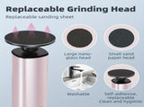 Grey Electric Foot File 3-Speed Adjustable Nano-Level Filing, Type-C Fast Charge, Long Battery V1232-MQJ001