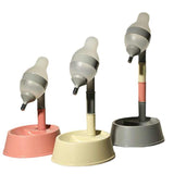 Beige Base Adjustable Height Pet Water Dispenser with Food Bowl Base - Non-Drip Bottle Feeder V888-ELOSUNG23873