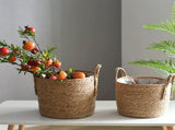 Flower Pots Seagrass Plant Basket with Handle Indoor Woven Flower Pot Toy Storage Container for V1294-YM0717-10077510