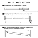 4 Pcs Window Security Bars Adjustable Spring Tension Rod Sliding Glass Door Stick for Door with V1369-AZ3-W-16340