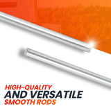 (24 Pack) 1/2" x 36" Zinc Plated Steel Rods 1/2" Bore Solid Steel Shaft Collars, Durable Shaft V1258-DP02-C-919