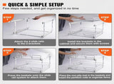 2 Tier 20"Wx21"Dx15"H Pull Cabinet Organizer, Heavy Duty Slide Pantry Shelves, Steel Roll V952-HGS220W21D15HSW3PV0