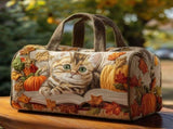 Hippie Bohemian Quilted Weekender Travel Bag, Multifunctional Tote Bags with Zipper, Retro Book V1107-CS-YISEE27