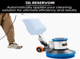 Auch 17" Commercial Orbital Scrubber & Polisher, Hard Floor Buffer, Carpet Cleaner, 12L Solution V219-CFPWLKACH17A