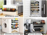CARLA HOME 5 Pack Magnetic Spice Rack for Fridge Kitchen with Hook Bar LSB-36504
