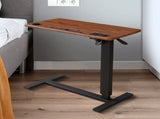 Levede Mobile Standing Desk Foldable Brown Fold DT2003-FOLD