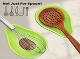 4 Pack Avocado Spoon Rest for Stove Top, 6.5 Inch Cute Ceramic Holder, Heat-Resistant Kitchen V1259-DP01-A-1028