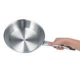 Stainless Steel Frying Pan Single Handle Fried Pan Cookware for Home induction Cooker7.9x2.0in V1294-YM0714-3118210229311