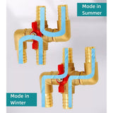 Clearance 4-Way Car Heater, Integrated Heating System, Solid Brass Construction, Manual Control, V1366-AZ2-W-24223