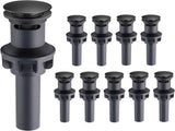 10 Pack Universal Bathroom Drain Stopper, Pop Up Drain Strainer with Overflow, Push and Seal V1258-DP02-C-807