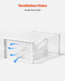 VEVOR Shoe Storage Boxes 12 Pack Stackable Storage Organizers US Size 11 White V952-KDDBTMKKXHQKIHDHI001V0