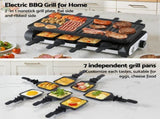 Grillz 1400W Electric BBQ Grill w/ 7 Cooking Pans BBQ-ELC-7PAN