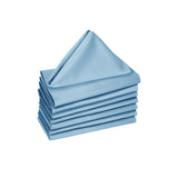 Hoydu Set of 8 Cotton OR Poly Cotton Napkins Sky Blue V442-GNA-MISC-SETOF8NAPKINS-SKYBLUE-SQ