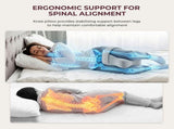 Side Sleeper Knee Pillow Hip Pain Relief Sciatica Pain Relief Ergonomic Leg - Blue - Size V1107-115-19722-BLU