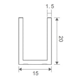 120x200cm Single Shower Glass Screen with Chrome Wall & Floor Channel V63-929411