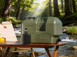 Green 20L container, camping storage, outdoor hydration, Australian camping gear, robust V1347-132-56960