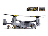 Sluban B1537 Model Kit 144 MV-22 Osprey Tiltrotor Helicopter Plane Military Air Force Building SLB1537