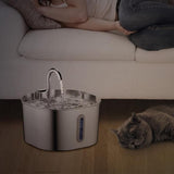 USB 2.2L Stainless Steel Pet Water Fountain for Cats and Small Dogs V1263-JX-6168