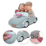 Elegant Resin Statue of Elderly Couple, Romantic Ornament for Valentine's Day, Wedding Decor, V1192-AZ-W-20539