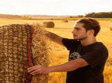 Round Bale Hay Net, 1.8 x 1.8 x 1.8 m, 38.1 x 38.1 mm Holes, PE Material, Knotless Design, with Zip V952-MGCWXWYWJW669QY4O001V0