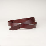Peroz Arla Women's Brown Leather Knotted Belt V629-PZ-WGLB07-B80