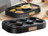 6 Hole Egg Frying Pan Nonstick Breakfast Pot Multifunctional Breakfast Maker Hamburger Machine V1294-YM0703-3118230024311