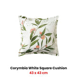 Bianca Corymbia White Velvet Square Filled Cushion 43 x 43cm V442-BCA-CUSHION-CORYMBIA-WHITE-SQ
