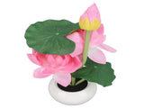 LED Flower Table Lamp Plastic 3 Head Artificial Flower Night Light with Ceramic Vase for Home Living V1294-YM0901-3119240092511