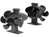 6 Blades Heat Powered Fireplace Fan Self Starting Eco Friendly Wood Stove Fan LT380 Black 152mm V1294-YM3113220263211-0421