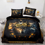 Nature-Inspired Floral Duvet Cover Set - Hypoallergenic Fabric-King V745-AQ044130K3