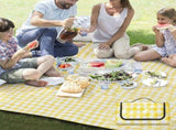 Foldable Picnic Mat Water-resistant Soft Camping Blanket Beach Outdoor Mat Yellow L V1308-DSZKI-930-2