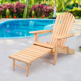 Gardeon Adirondack Outdoor Chairs Wooden Sun Lounge Patio Furniture Garden Natural FF-BEACH-CHOTTO-NTL