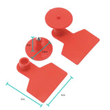 100x Cattle Ear Tags Set - 5x4cm Small Red Blank Cow Pig Sheep Livestock Label V238-SUPDZ-39973737037904