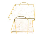 Bathroom Countertop Rack Large Capacity 2 Tiers Gold Bathroom Countertop Rack for Home Hotel V1294-YM0523-3112220011911