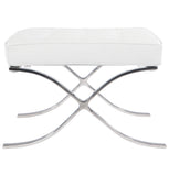 White Barcelona Ottoman - Classic Version - Replica V1041-JMC-1086WHITE