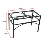 Dual Elevated Raised Pet Dog Puppy Feeder Bowl Stainless Steel Food Water Stand V63-827551