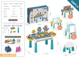 Multifunctional Kids Building Block Table Set with Storage, Compatible with 3-6 Year Olds, Includes V1341-ZY-ZTFRYMG5-380PCS